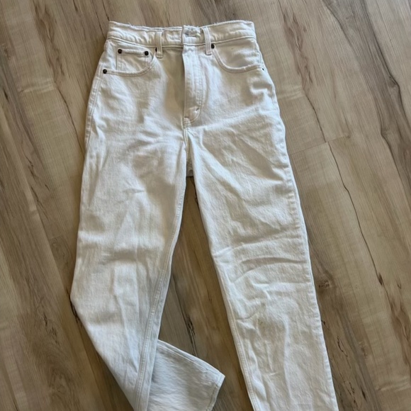 COPY - Abercrombie White 90s Straight High-rise Jeans Size 27 - Picture 1 of 2
